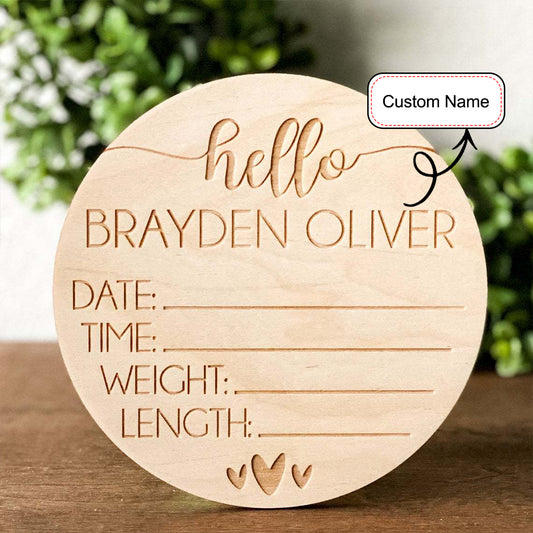 BIRTH ANNOUNCEMENT, BABY NAME SIGN