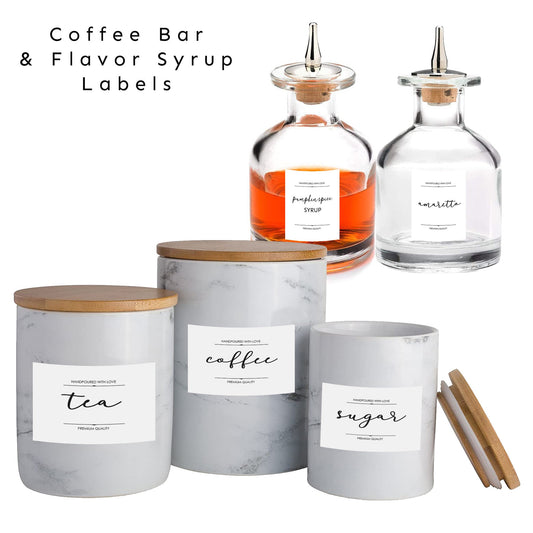 Coffee Bar Labels