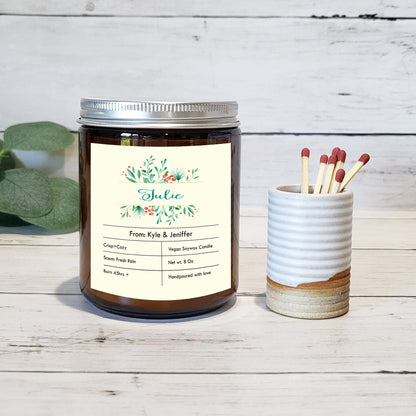 Personalized Thanksgiving | Christmas Candle Gift