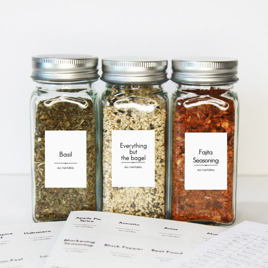 Minimalist Spice Labels