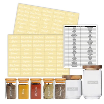 Clear Spice Jar Labels