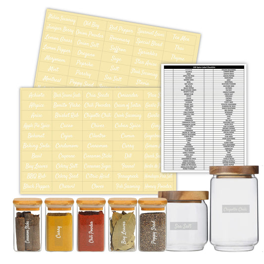 Clear Spice Jar Labels