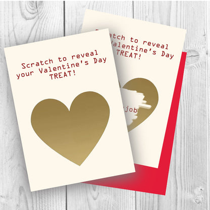 Valentine's Day Card - Scratch offs, Treat