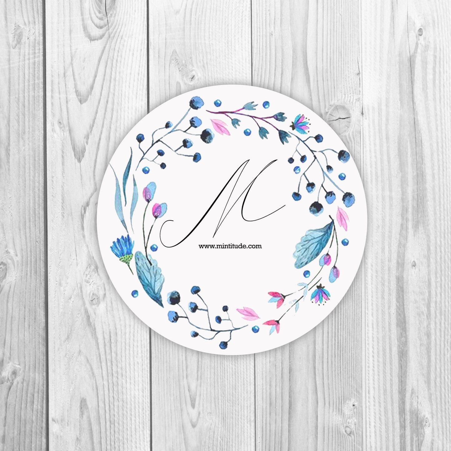Round Logo Stickers, Custom Circle stickers, Personalized business logo label, Business company logo sticker - Floral Multi Pack-MLS0040B