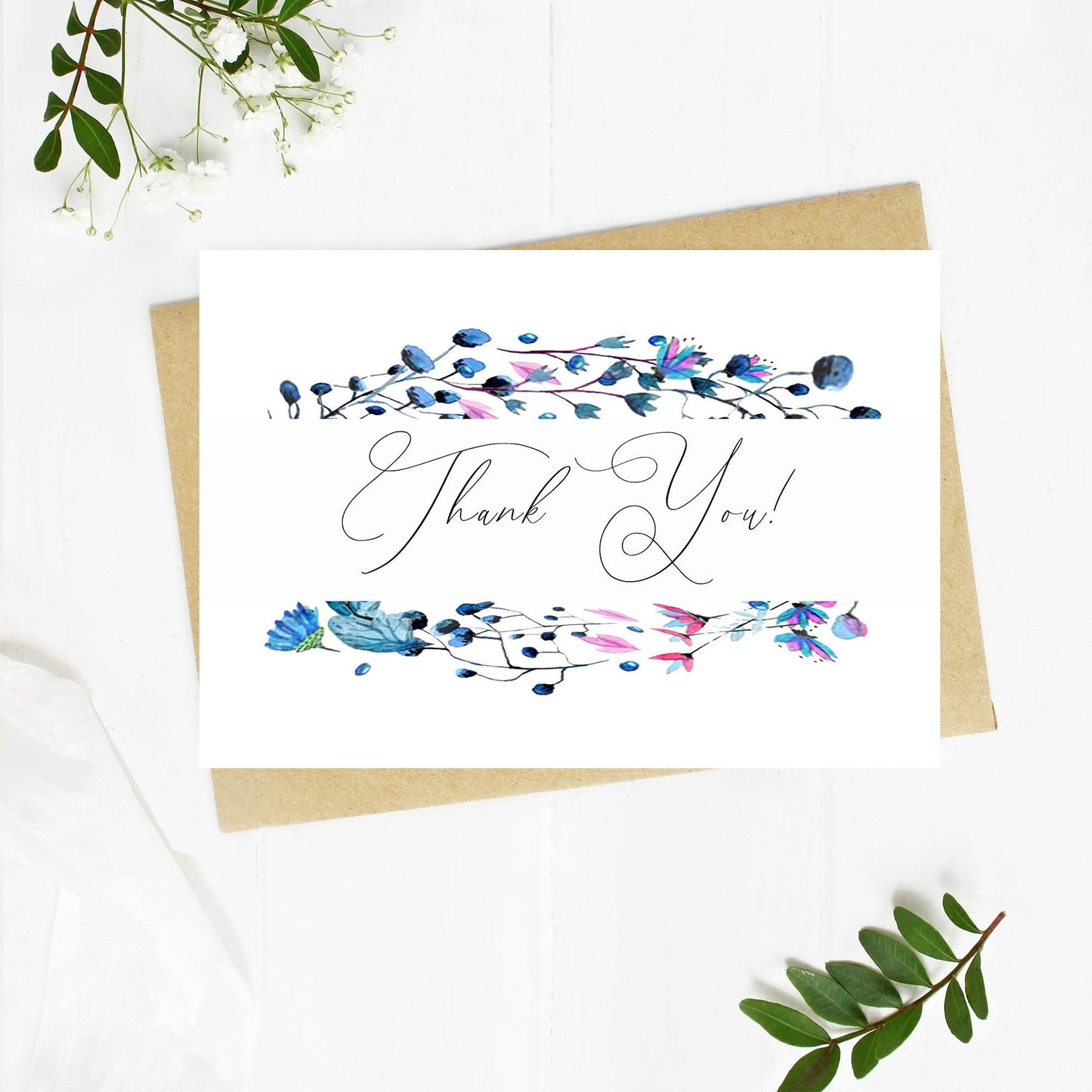 Thank you card set, Blank thanks, Graduation 2020 cards, Folded college grad thank you -MCS0011C