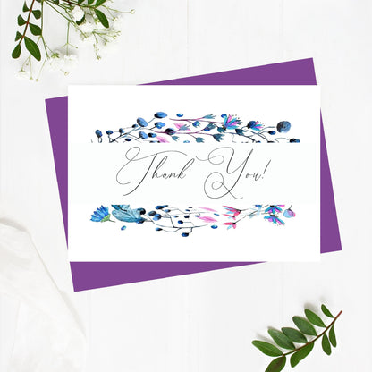 Thank you card set, Blank thanks, Graduation 2020 cards, Folded college grad thank you -MCS0011C