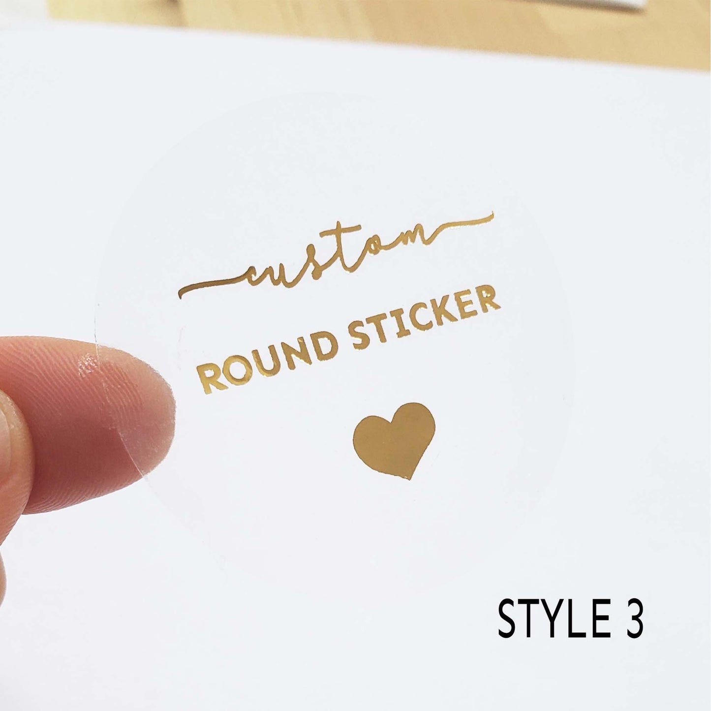 Foil Clear Round Stickers