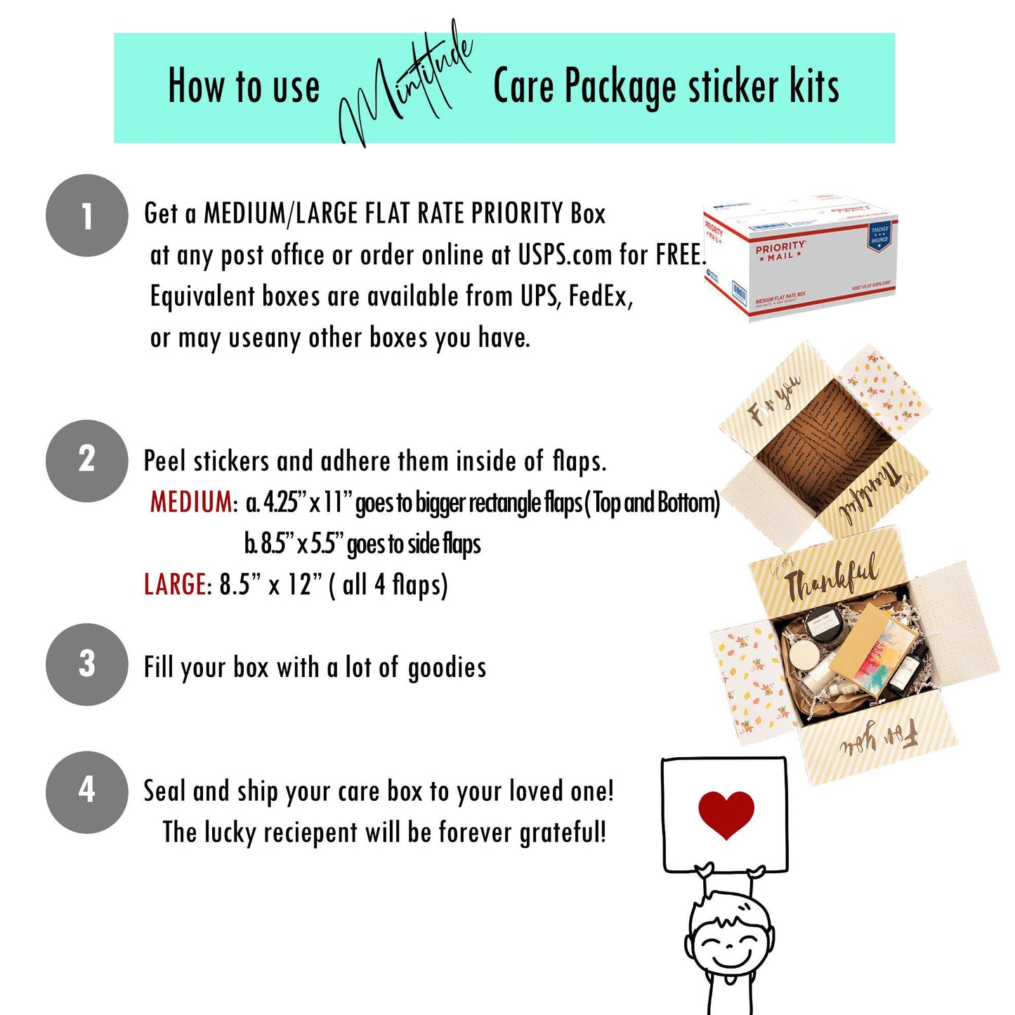 Care Package Sticker Kit - Just Bee-cause