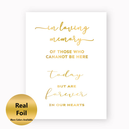In memory of Sign Poster - Real Foil