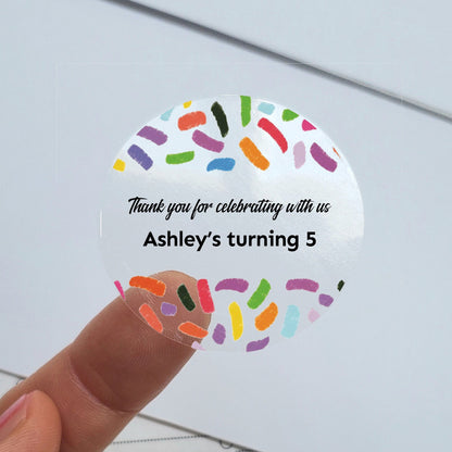Personalized Transparent Favor Stickers