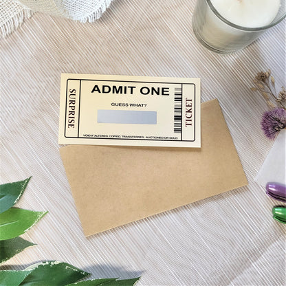 Surprise Reveal Card, Custom Boarding Pass Ticket, Surprise birthday, Personalized Announcement Gifts, Guess What Card