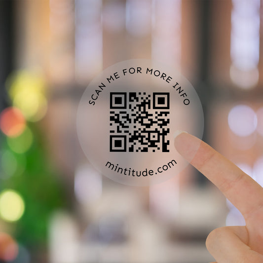 QR Code Stickers - Clear Round