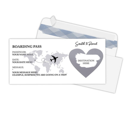 Boarding Pass Surprise Vacation Card